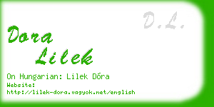 dora lilek business card